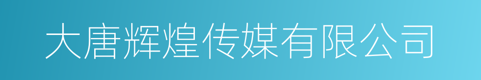 大唐辉煌传媒有限公司的同义词