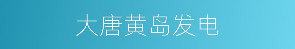 大唐黄岛发电的同义词