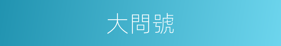 大問號的同義詞