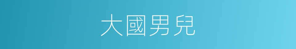 大國男兒的同義詞