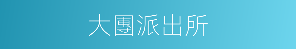 大團派出所的同義詞