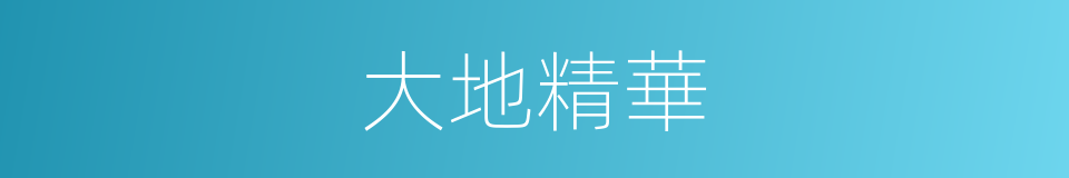 大地精華的同義詞