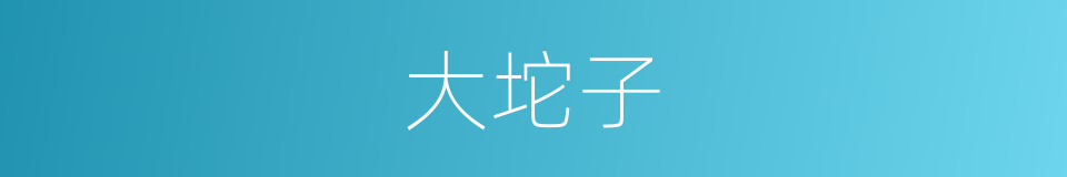 大坨子的同义词