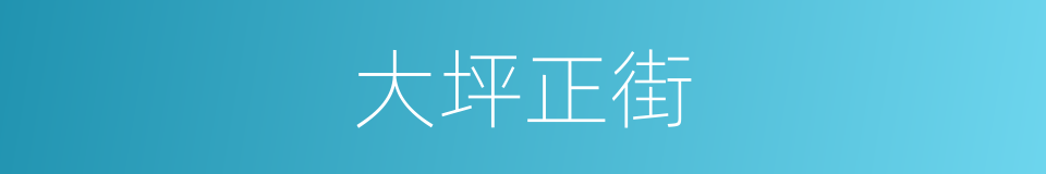 大坪正街的同义词