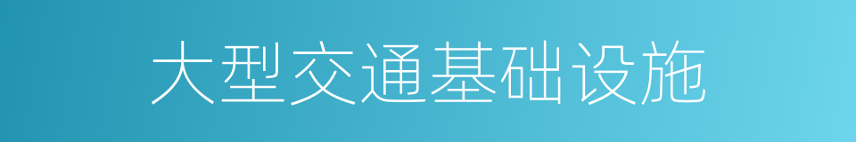 大型交通基础设施的同义词