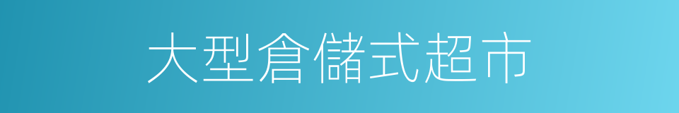 大型倉儲式超市的同義詞