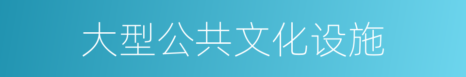 大型公共文化设施的同义词
