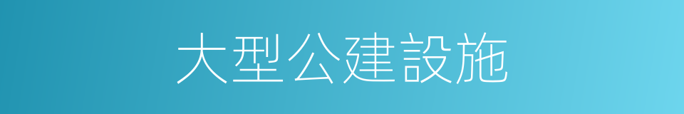 大型公建設施的同義詞