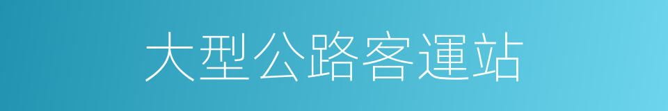 大型公路客運站的同義詞