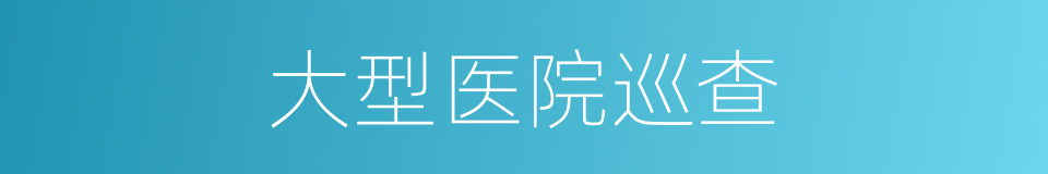 大型医院巡查的同义词
