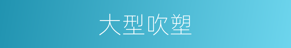 大型吹塑的同义词