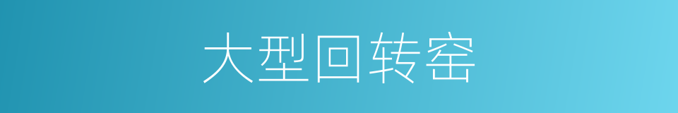 大型回转窑的同义词