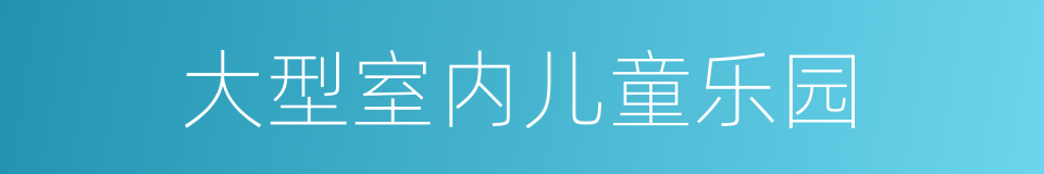 大型室内儿童乐园的同义词