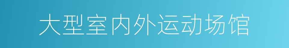 大型室内外运动场馆的同义词