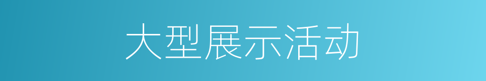 大型展示活动的同义词