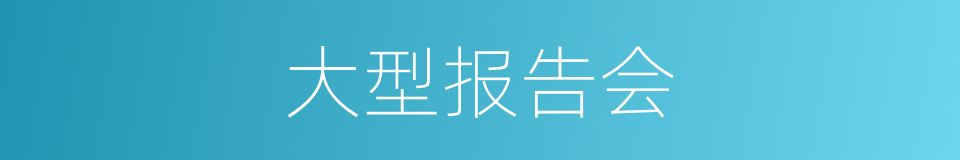 大型报告会的同义词