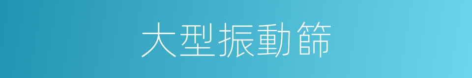 大型振動篩的同義詞
