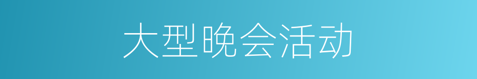 大型晚会活动的同义词