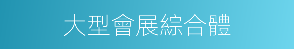 大型會展綜合體的同義詞