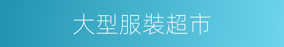 大型服裝超市的同義詞