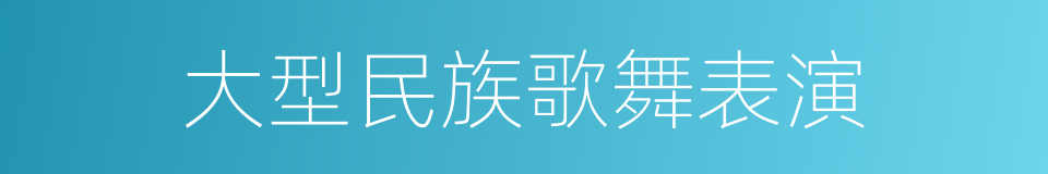 大型民族歌舞表演的同义词