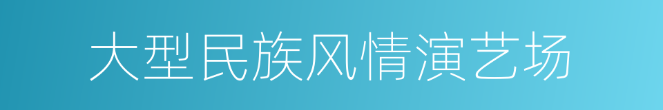 大型民族风情演艺场的同义词