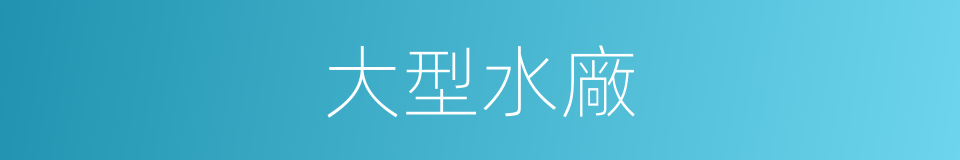 大型水廠的同義詞