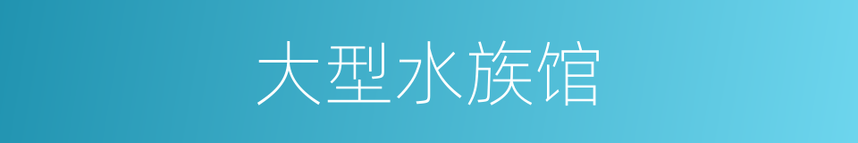 大型水族馆的同义词