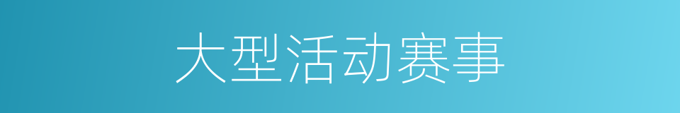 大型活动赛事的同义词