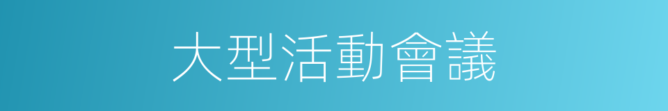 大型活動會議的同義詞