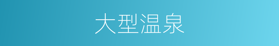 大型温泉的同义词