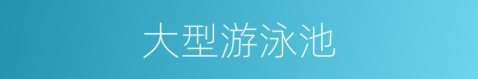 大型游泳池的同义词