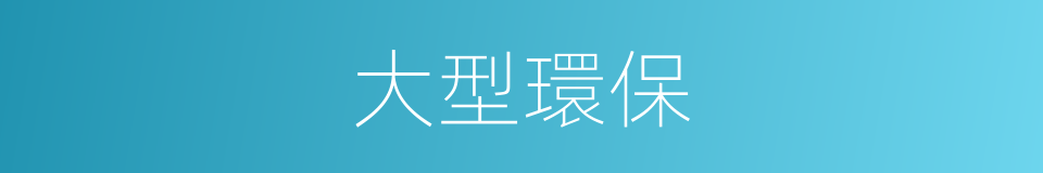 大型環保的同義詞