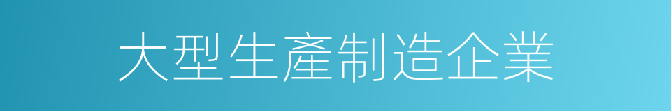 大型生產制造企業的同義詞