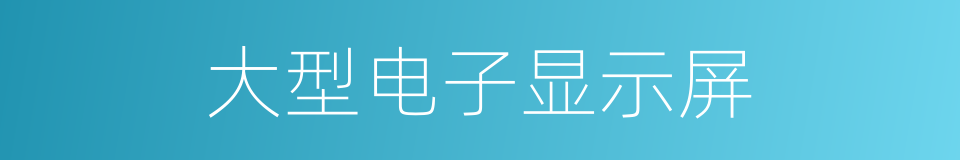 大型电子显示屏的同义词