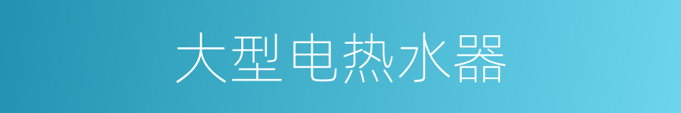 大型电热水器的同义词