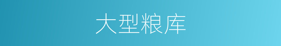 大型粮库的同义词