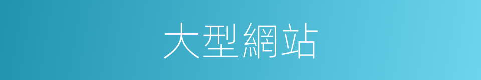 大型網站的同義詞