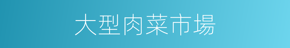 大型肉菜市場的同義詞