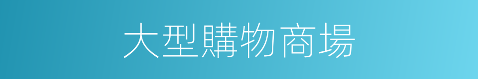 大型購物商場的同義詞