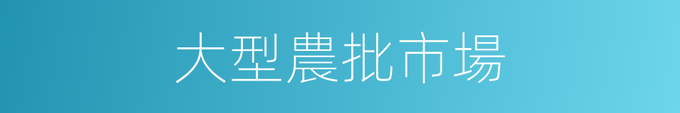 大型農批市場的同義詞