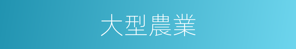 大型農業的同義詞