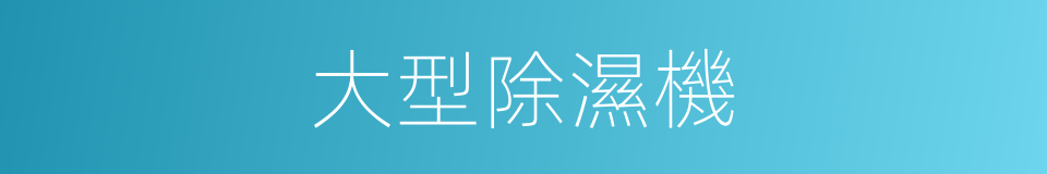 大型除濕機的同義詞