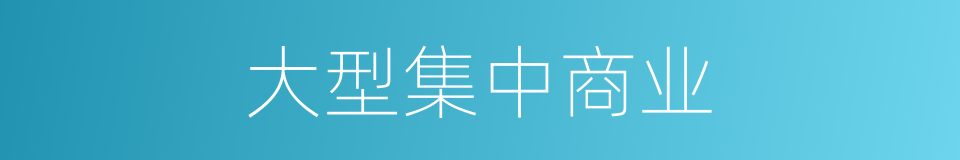 大型集中商业的同义词