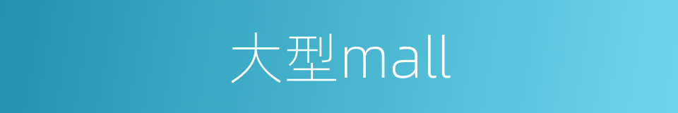 大型mall的同义词