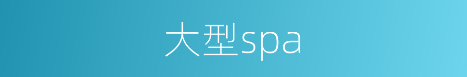 大型spa的同义词