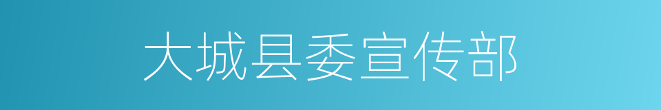 大城县委宣传部的同义词