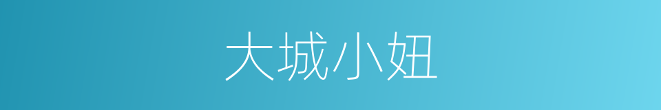 大城小妞的同义词