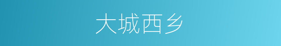 大城西乡的同义词