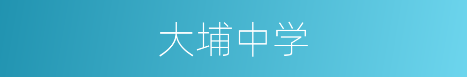 大埔中学的同义词